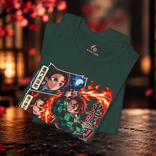 Tanjiro Anime Panel Tee | Short Sleeve T-Shirt