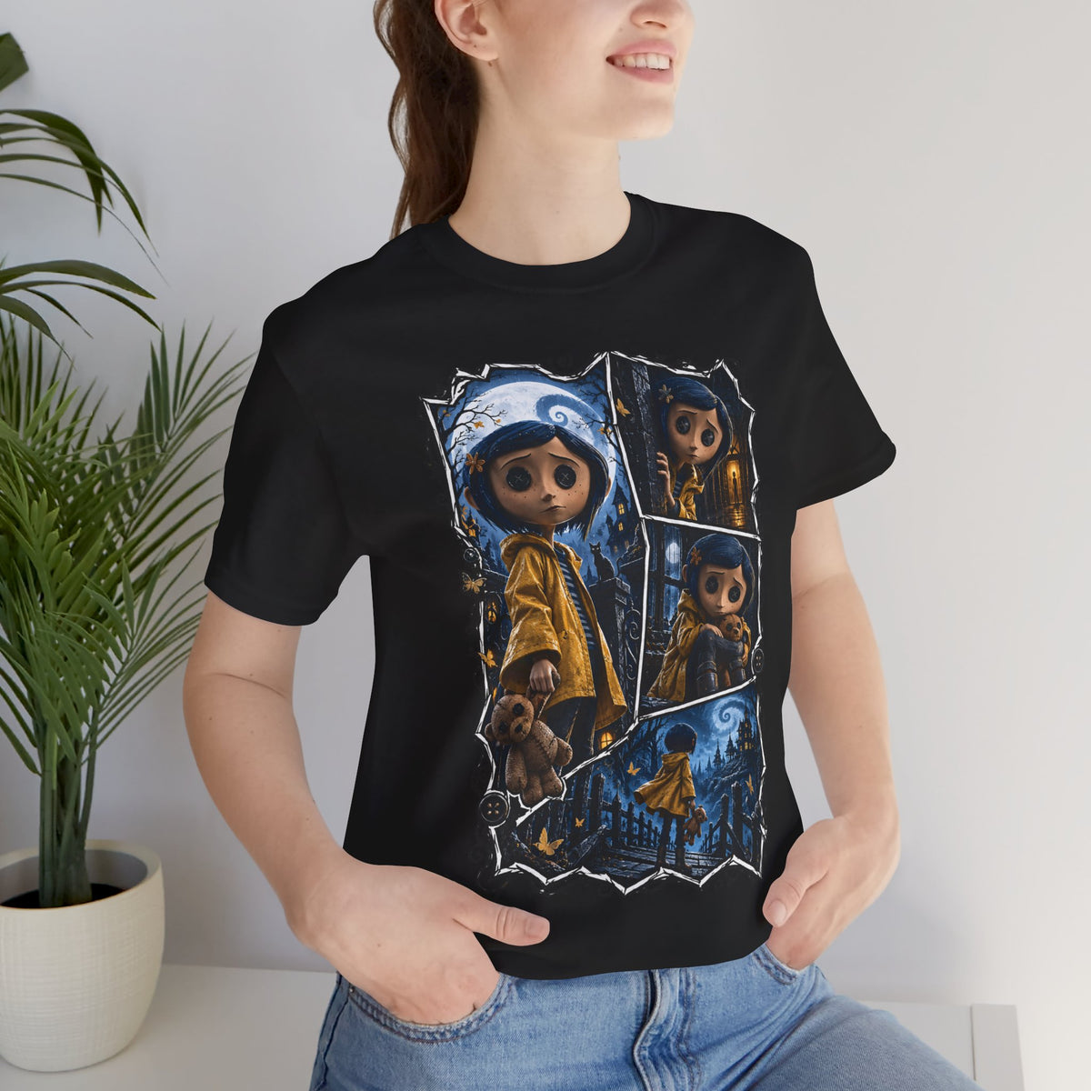 Halloween Coraline-Inspired Horror Movie Tee