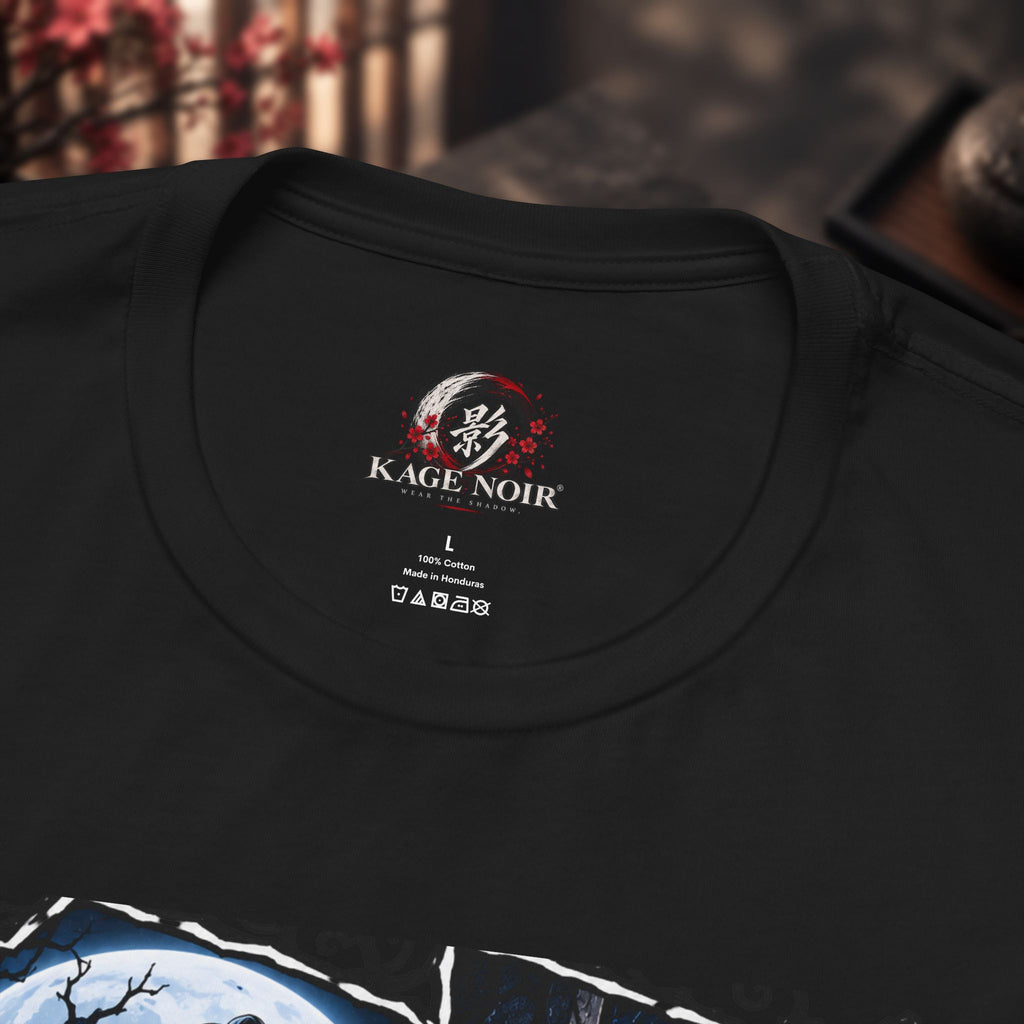 Halloween Gothic Night Comic Panel Tee — Vintage Tim Burton Style Illustration