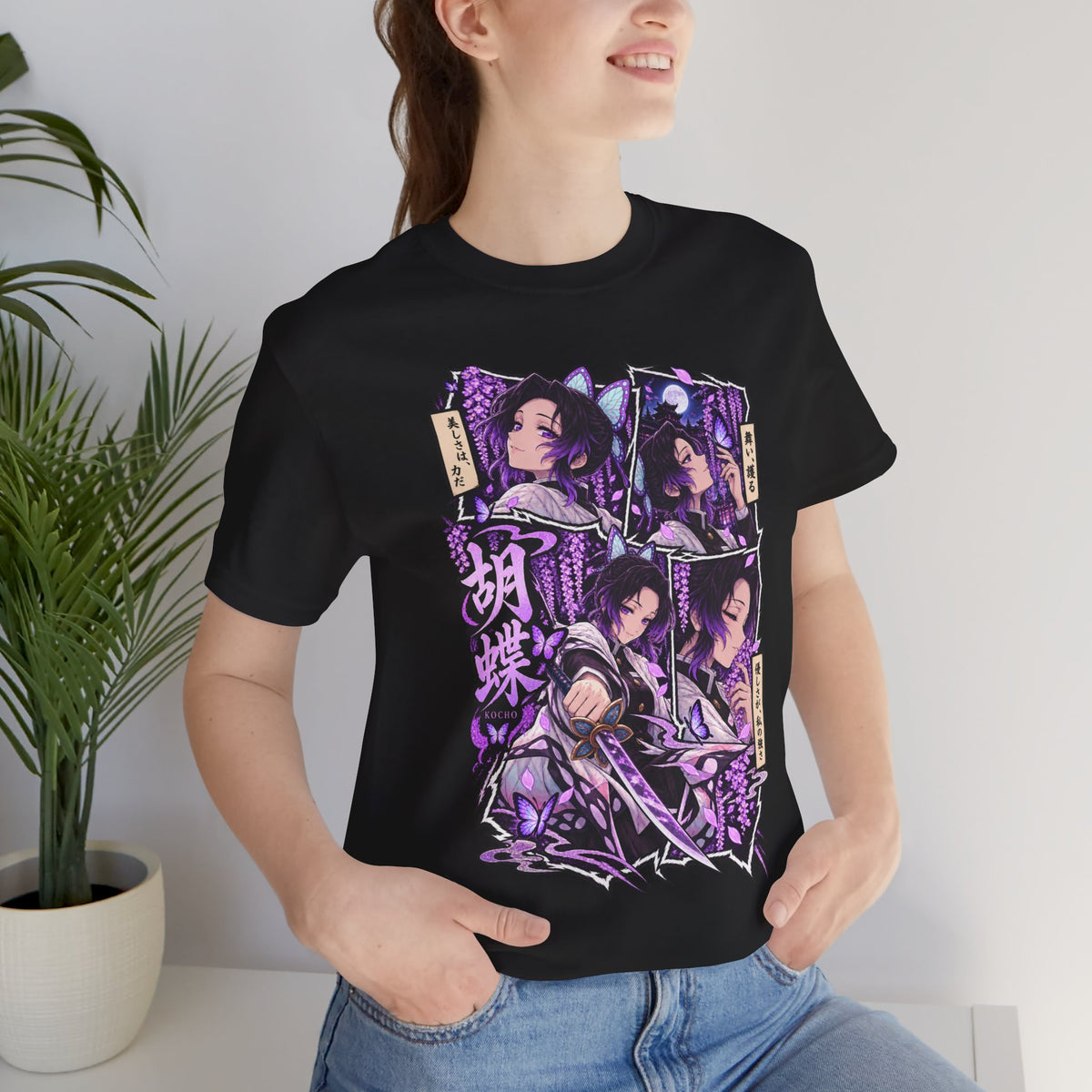 Shinobu Panel Tee | Manga Character Illustration