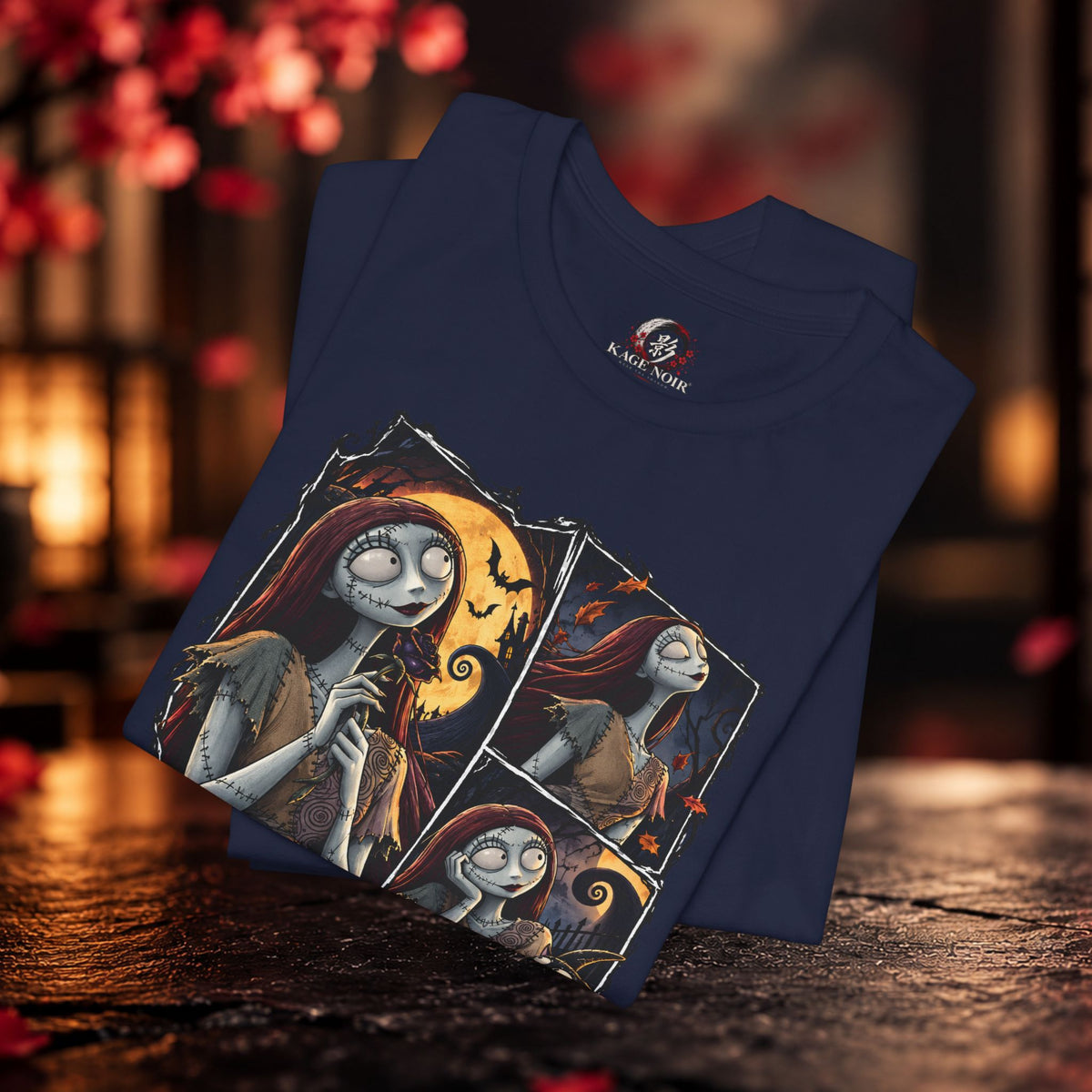 Nightmare Collage T-Shirt — Cartoon Skeleton Halloween Tee