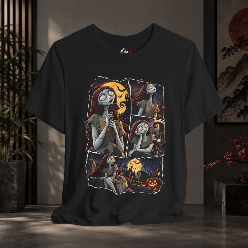 Nightmare Collage T-Shirt — Cartoon Skeleton Halloween Tee