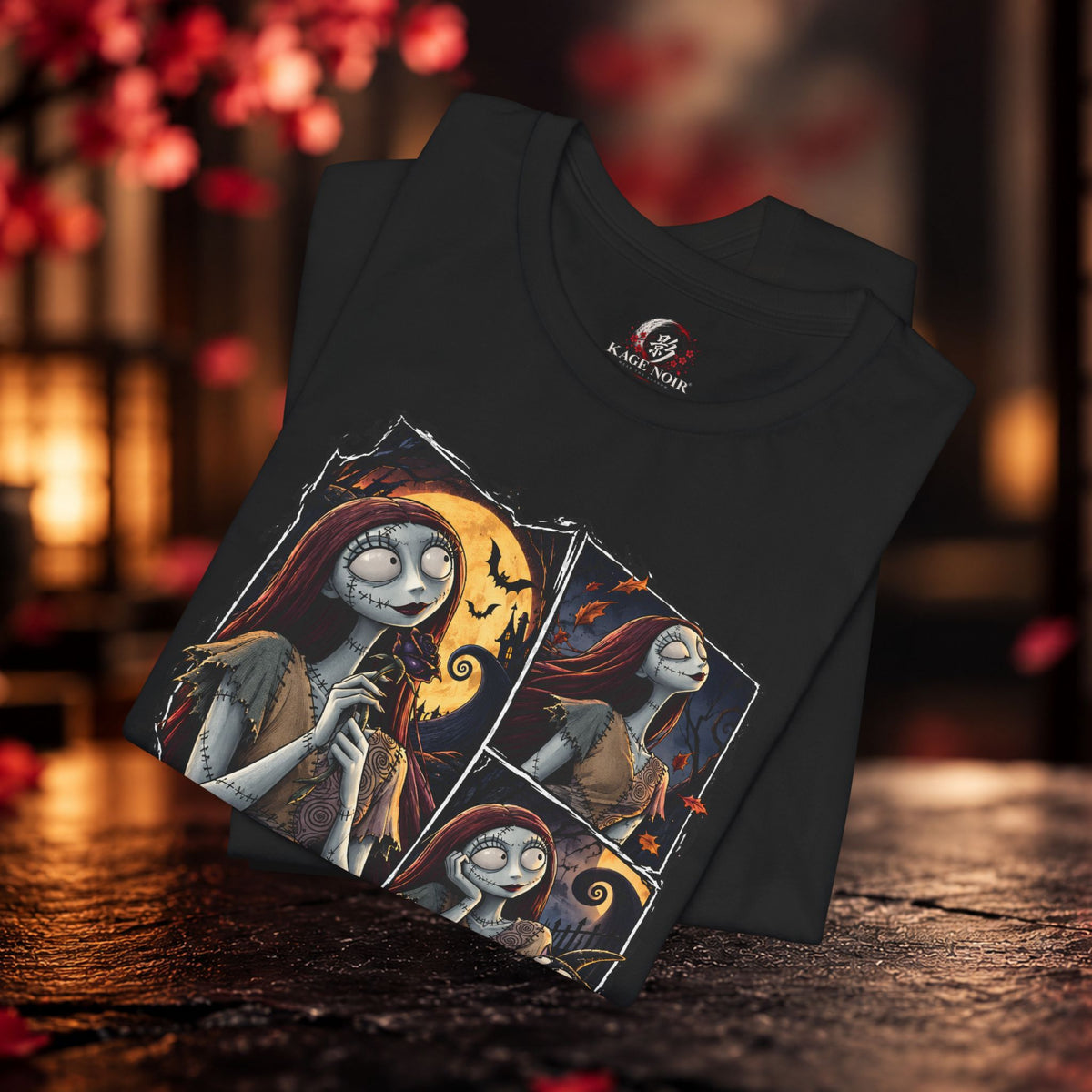 Nightmare Collage T-Shirt — Cartoon Skeleton Halloween Tee