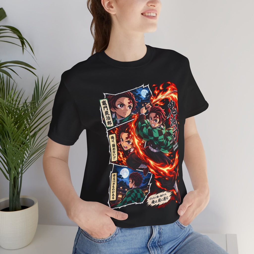 Tanjiro Anime Panel Tee | Short Sleeve T-Shirt
