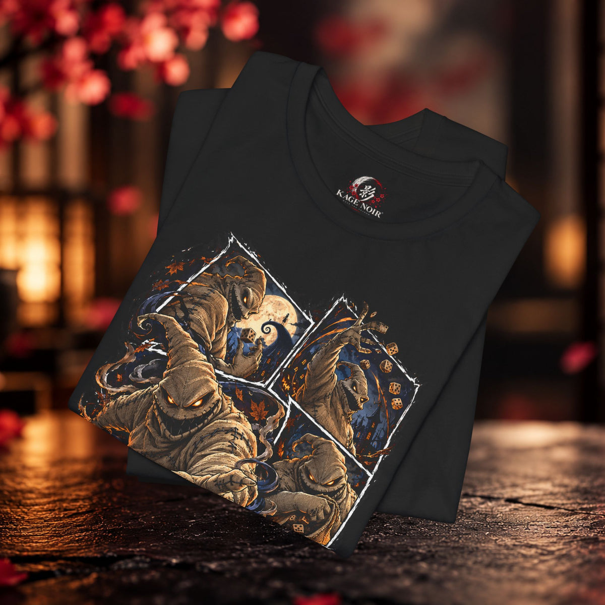 Halloween Grim Reaper Mosaic Graphic Tee – Dark Gothic Death Design