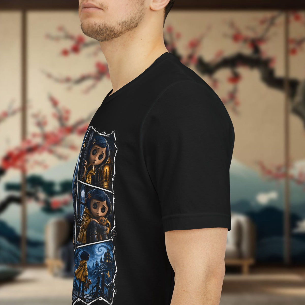 Halloween Coraline-Inspired Horror Movie Tee